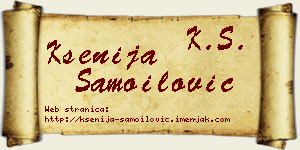 Ksenija Samoilović vizit kartica